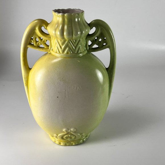 Roses Floral Porcelain Art Nouveau Vase Hand Painted Stamped HJ Vienna Austria - Picture 3 of 12